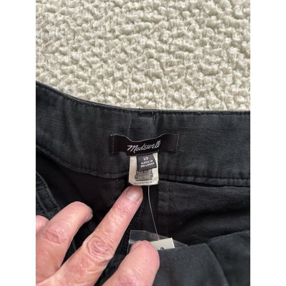 MADEWELL The Harlow Wide-Leg Lightweight Twill Pants Black Women’s Size 2P - Picture 13 of 16